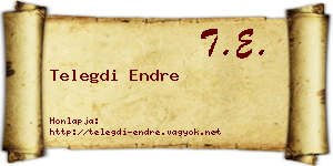 Telegdi Endre névjegykártya